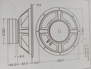SICA 10" 300W SUBWOOFER
