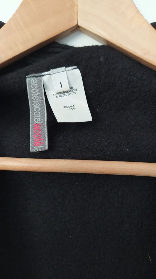 Chaqueta negra lana Cotelac