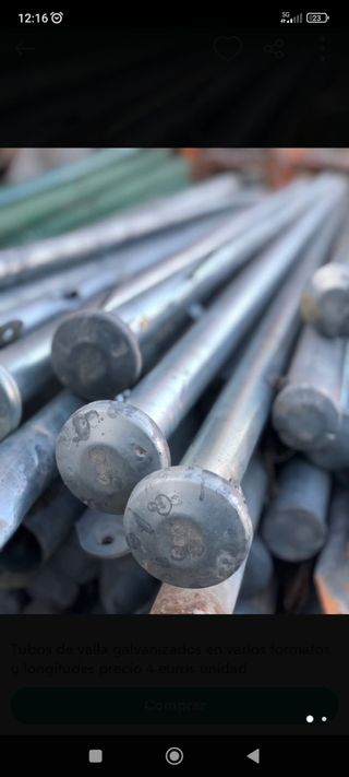 Tubos de vallas galvanizados 