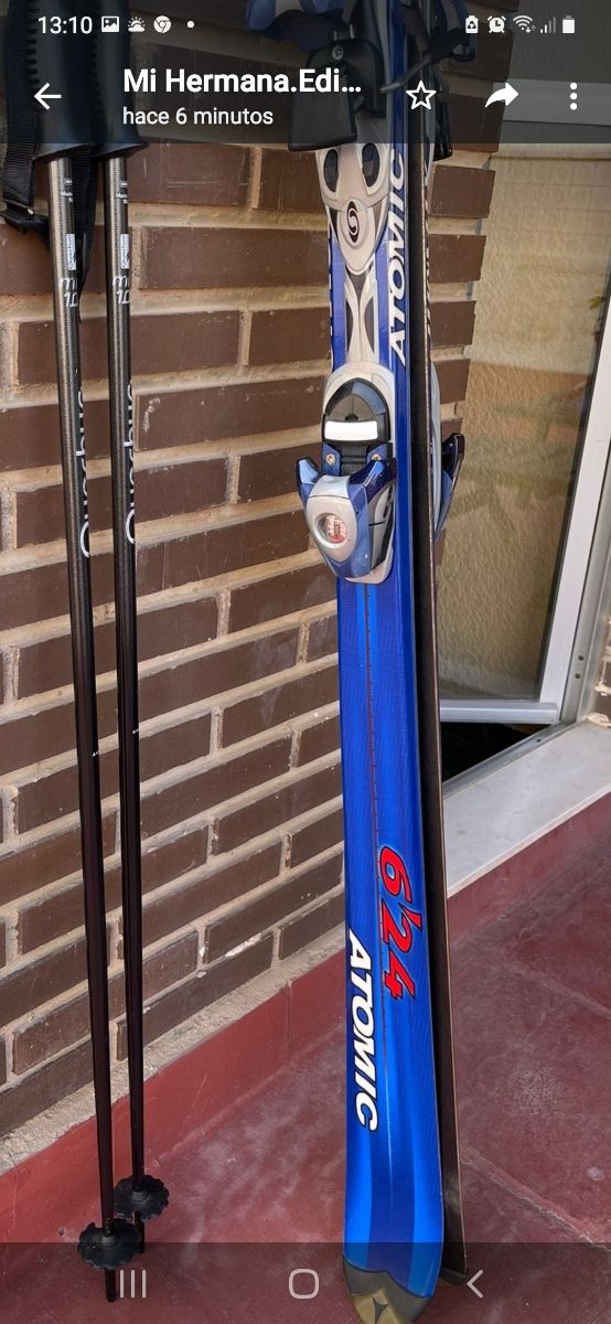 Botas y skies,palos