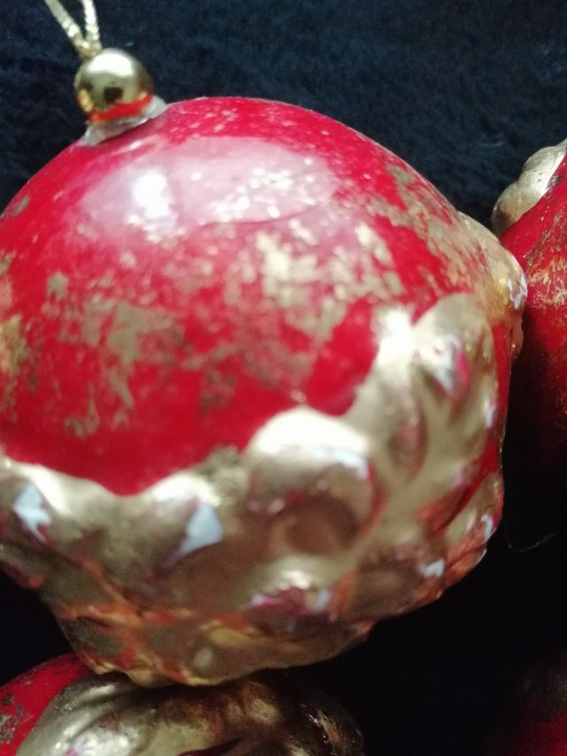 bolas Navidad rojo y dorado