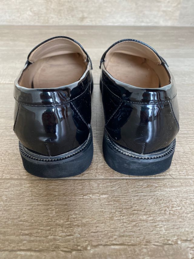 Mocasines niña/mujer charol negro talla 39