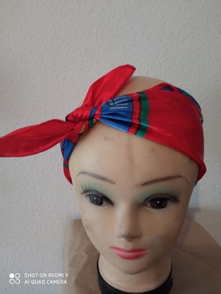 Pañuelo cuadrado para el cuello o cabeza, rojo con