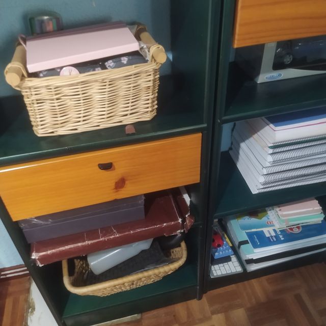 2Estanterias madera maciza Astigarraga color verde