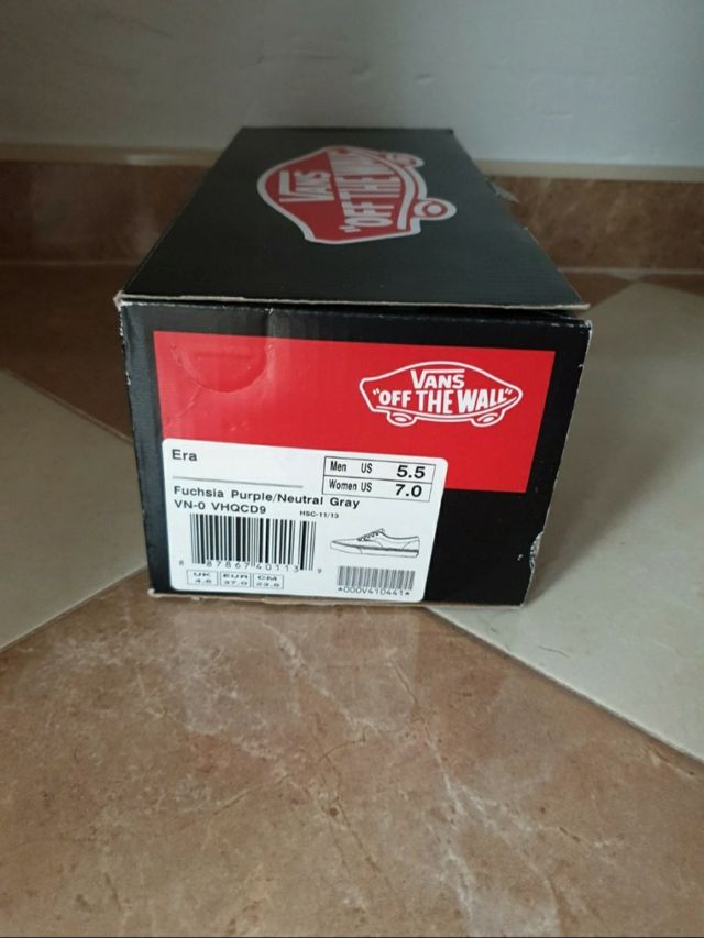 Vans de mujer grises y rosas