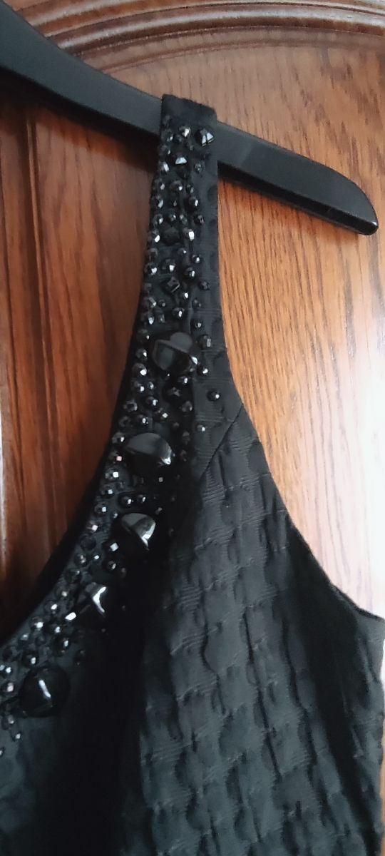 Vestido con chaqueta corta negro