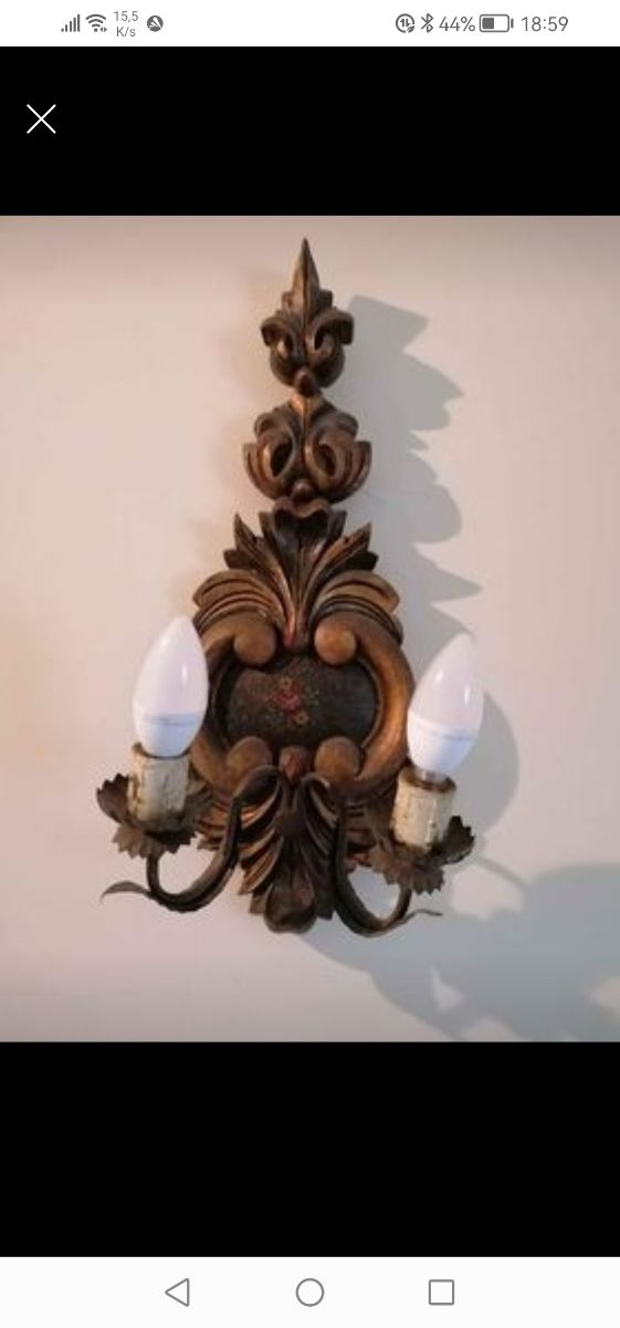 par de candeeiros de parede antigoss