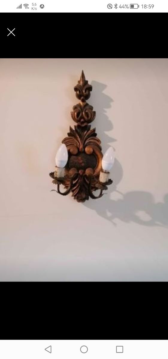 par de candeeiros de parede antigoss