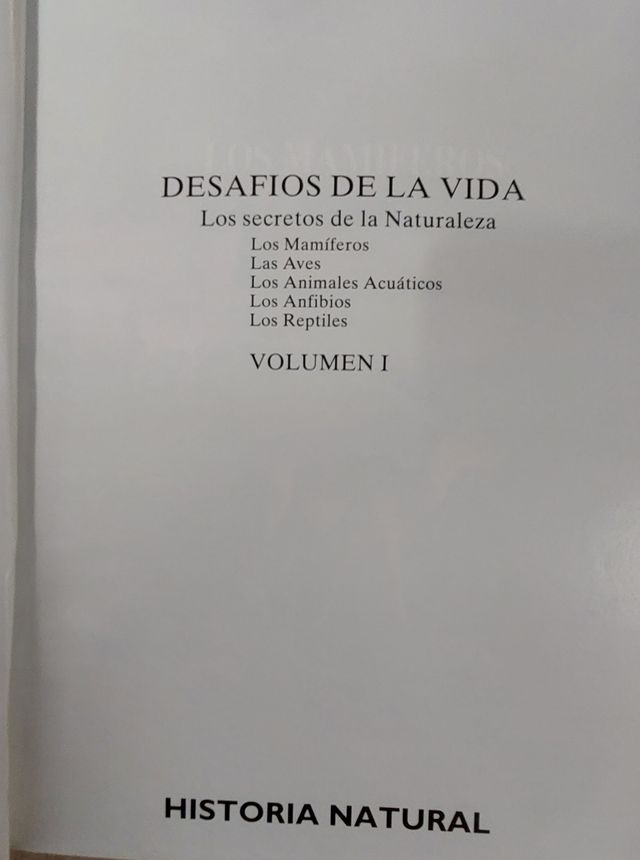 DESAFÍOS DE LA VIDA. HISTORIA NATURAL. 3 Tomos