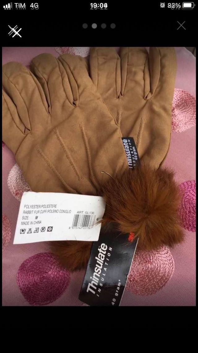 Guanti da donna con pelo 