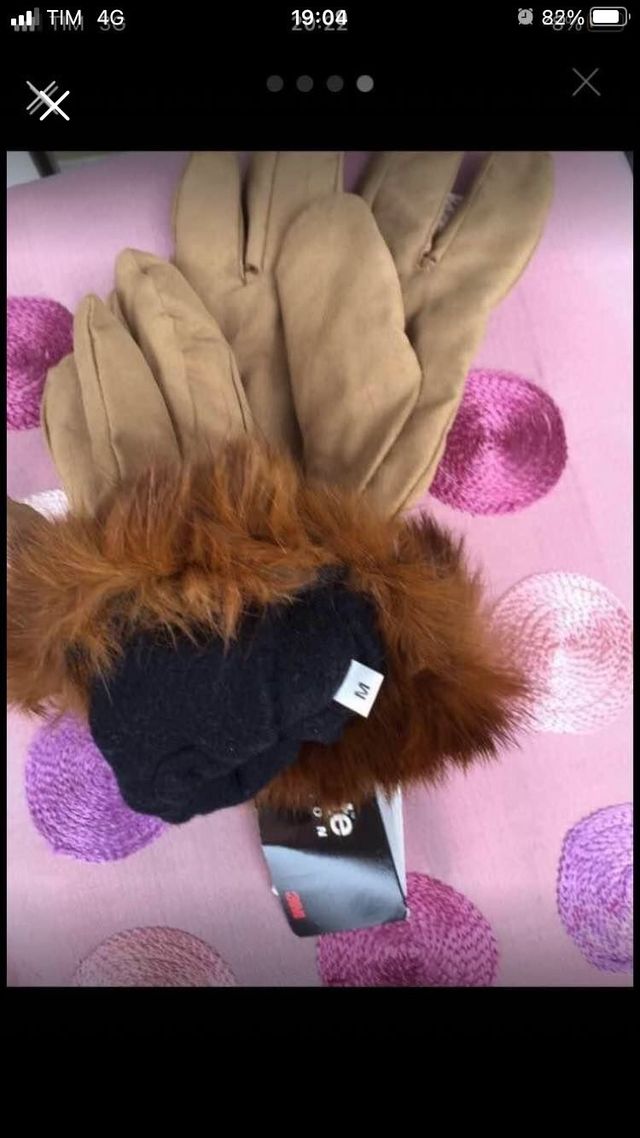 Guanti da donna con pelo 