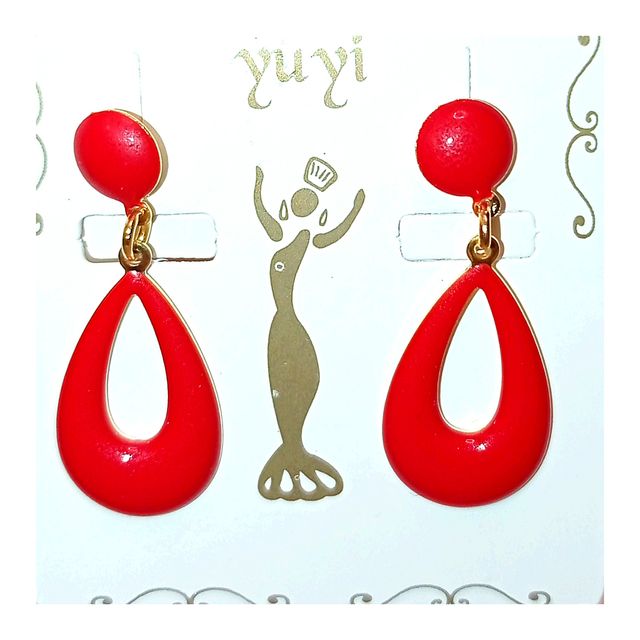 Pendientes pequeños estilo flamenca