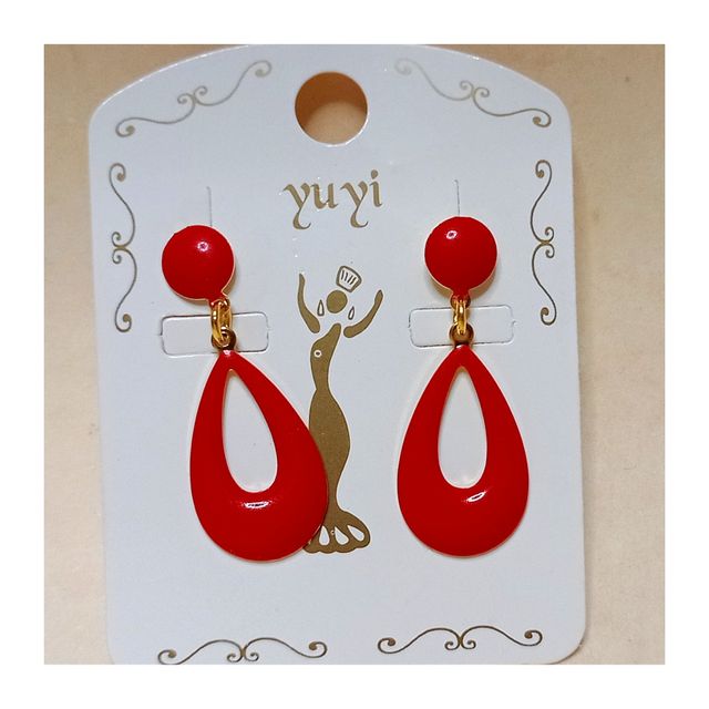 Pendientes pequeños estilo flamenca