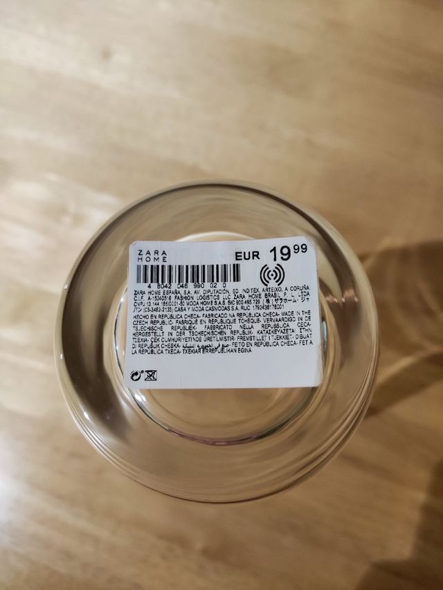 Florero cristal Zara Home