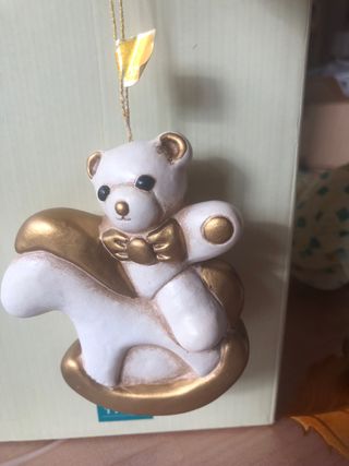 Addobbo per albero Natale thun orso su dondolo