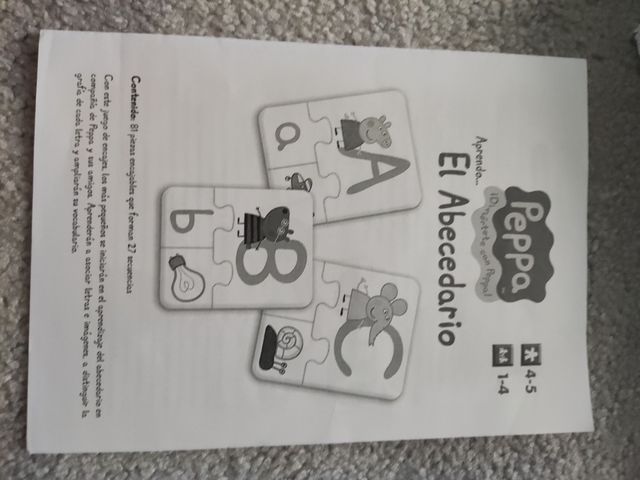 Puzzle abecedario de Peppa Pig