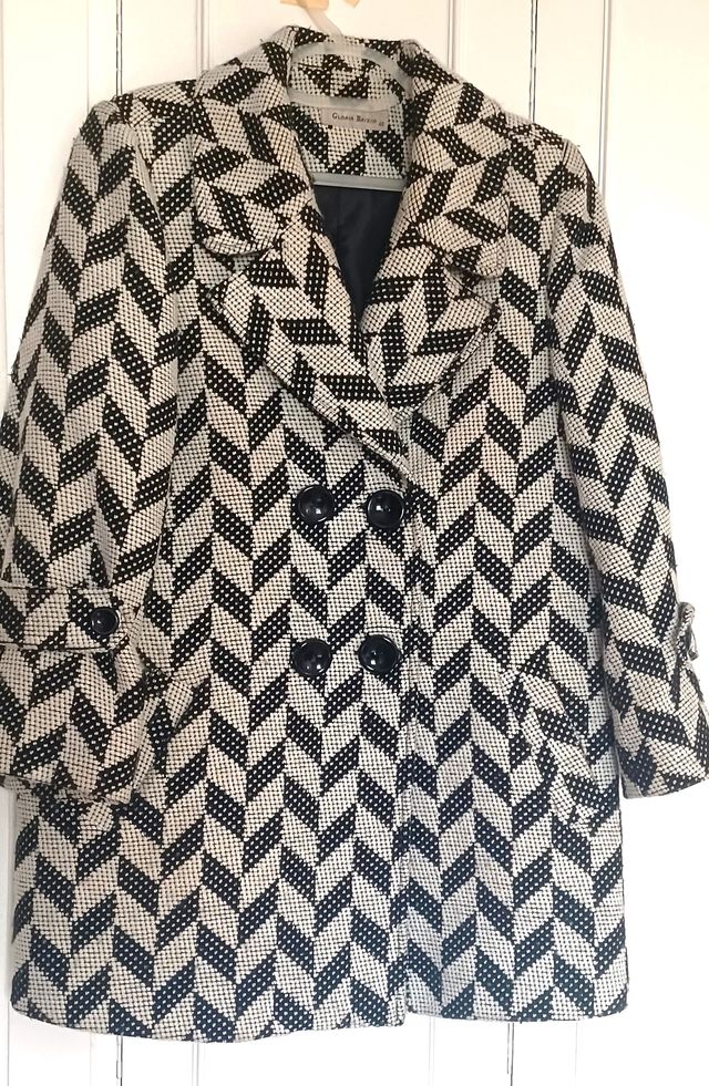 Chaquetón Cuadros Blanco y Negro T46