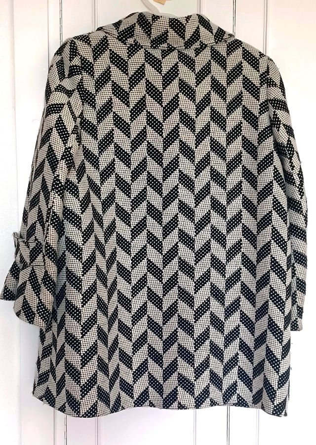 Chaquetón Cuadros Blanco y Negro T46