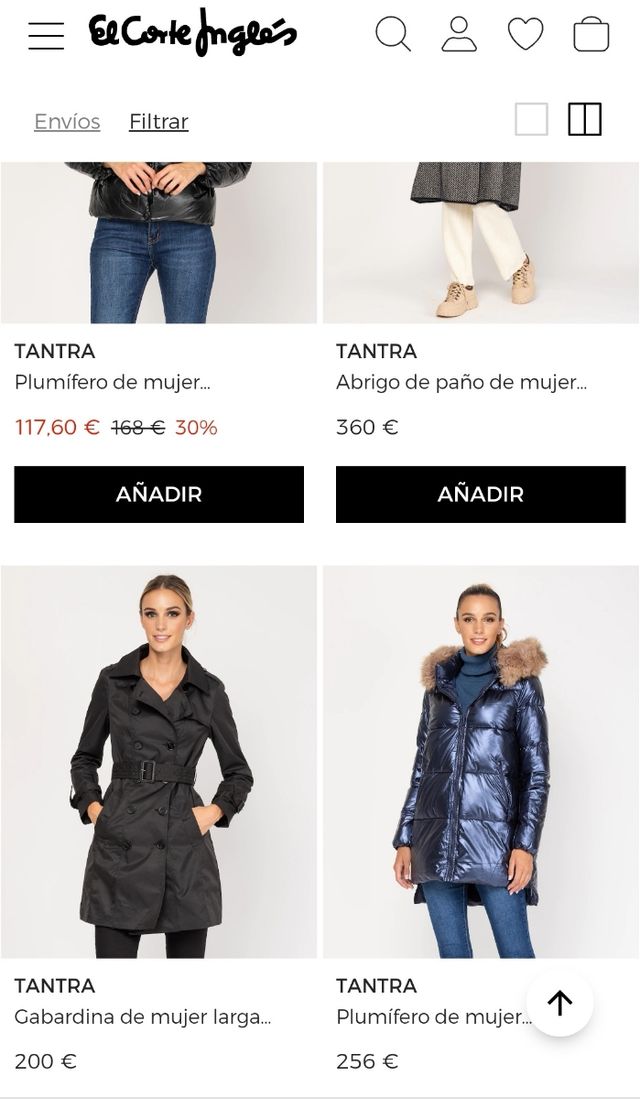 ABRIGO NUEVO EL CORTE INGLES