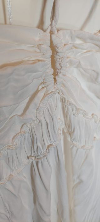 Vestido blanco largo tiras anudar HM (nunca usado)