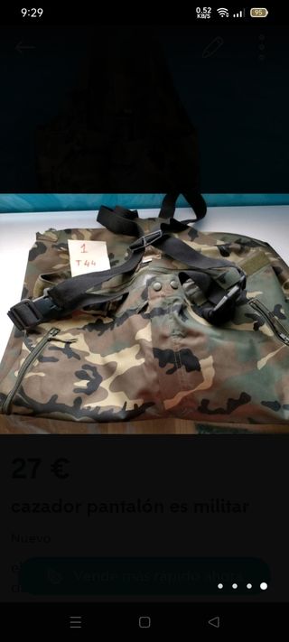pantalón militar cazador
