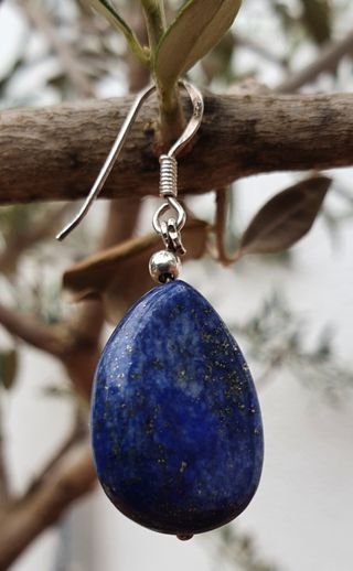 Pendientes de lapislázuli y plata