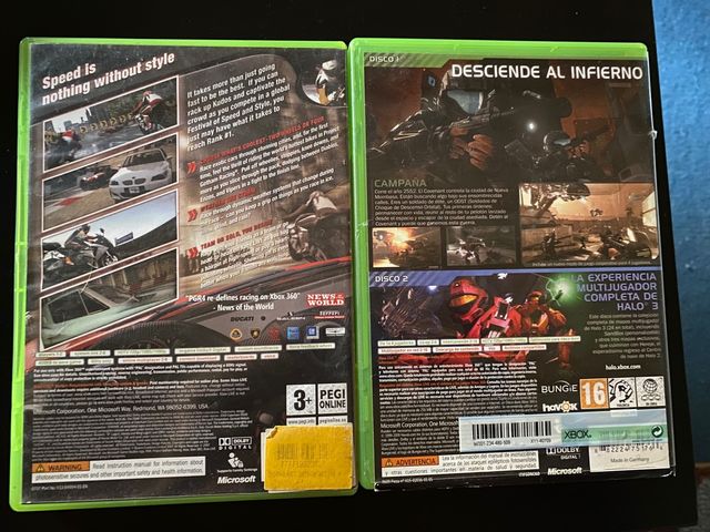 Videojuegos Halo 3 odst y PGR4 para xbox 360