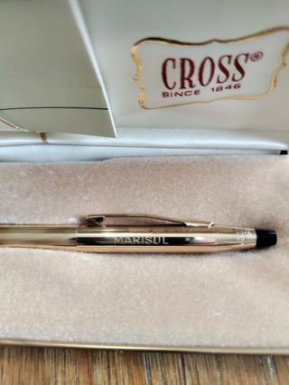 Boligrafo Cross plaque oro