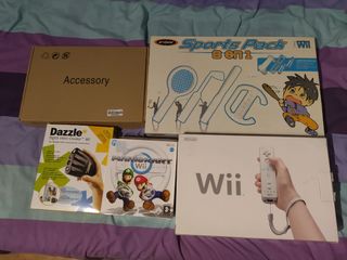 Wii+Juegos+ todo los cables de instalación 