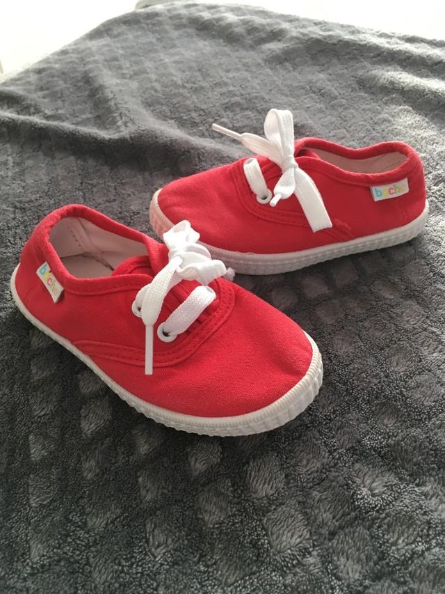 Zapatillas lona rojas talla 24