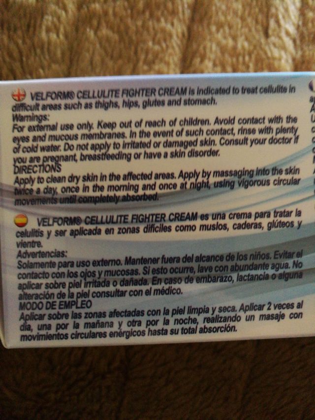 crema anticelulítico velform lote