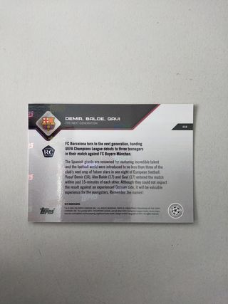 Gavi Balde Demir Rookies Topps Barcelona 
