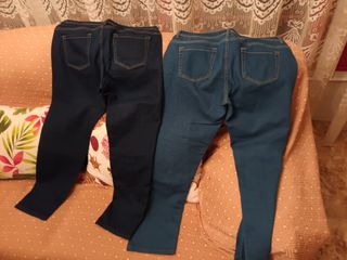  Dos Pantalones vaqueros elasticos comodos 