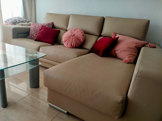 sofá 4 plazas polipiel extensible