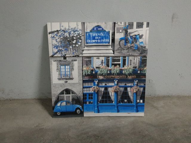 Cuadro composición a partir de 5 cuadro unidos