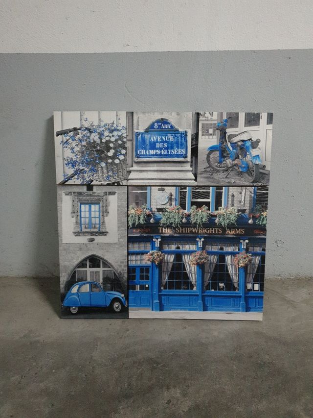 Cuadro composición a partir de 5 cuadro unidos