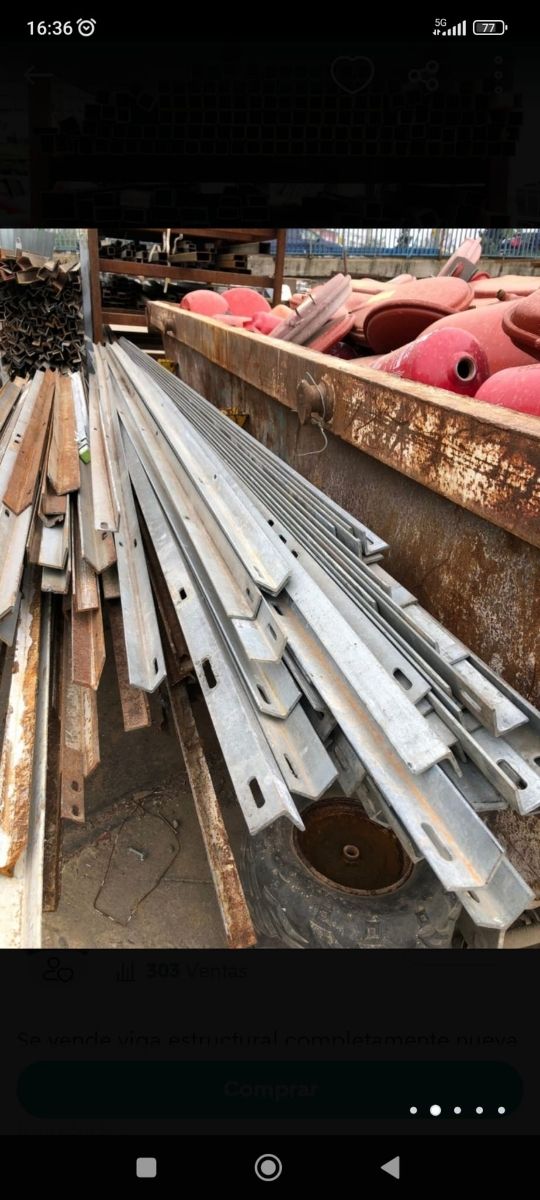 Hierro estructural:Vigas,Ángulo,Miras,Pletinas