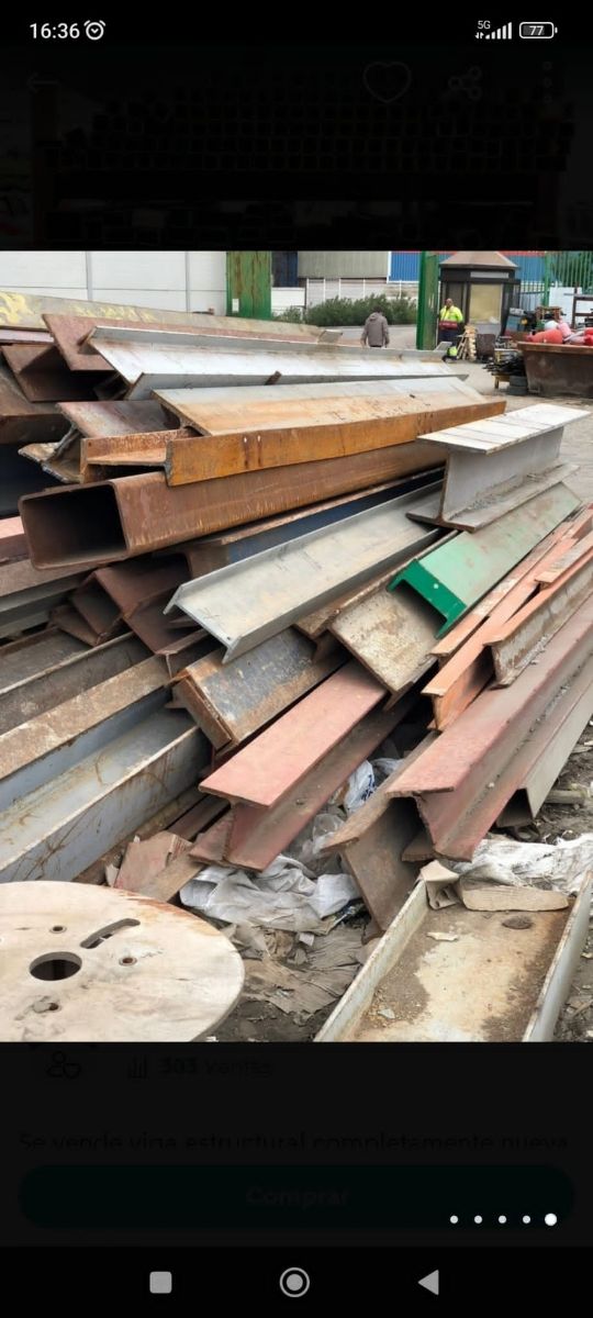 Hierro estructural:Vigas,Ángulo,Miras,Pletinas