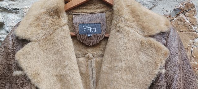 Abrigo vintage mujer Yera 40, Cappotto Donna 40.