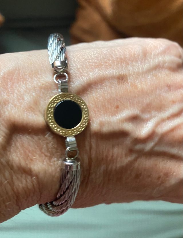 Pulsera acero y oro