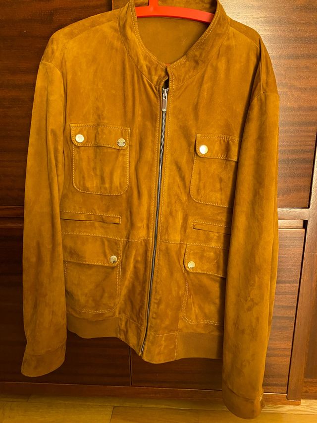 Jaqueta de couro masculina