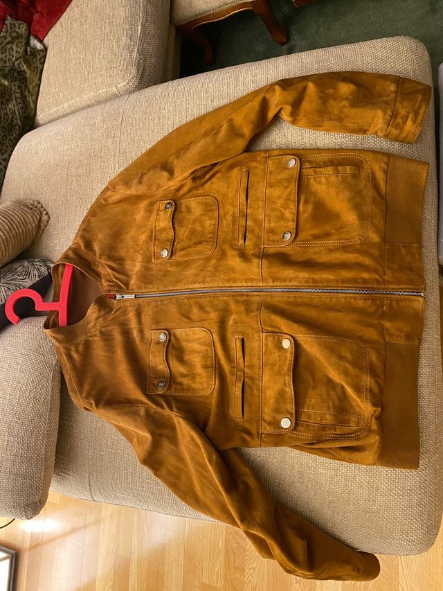 Jaqueta de couro masculina