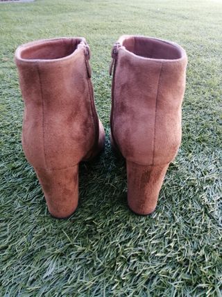 Botines marrón 37 mujer ante