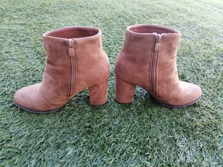 Botines marrón 37 mujer ante