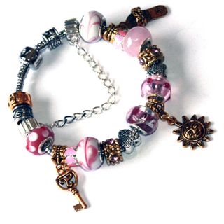 Pulsera Charm rosas y dorados Verano