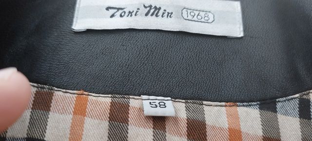 Cazadora piel negra impecable T-58