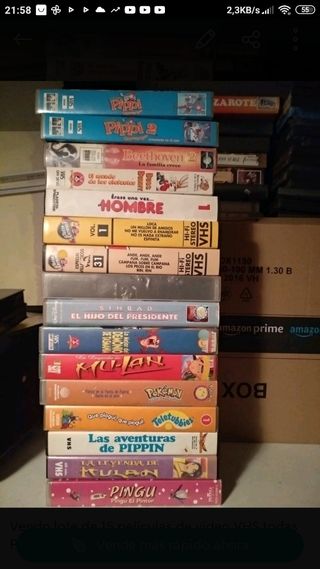 Lote de Películas de vídeo VHS