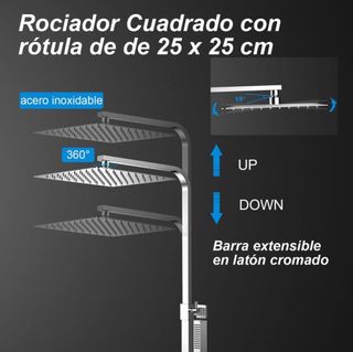 Ducha con termostato Conjunto Cromado · Nuevo