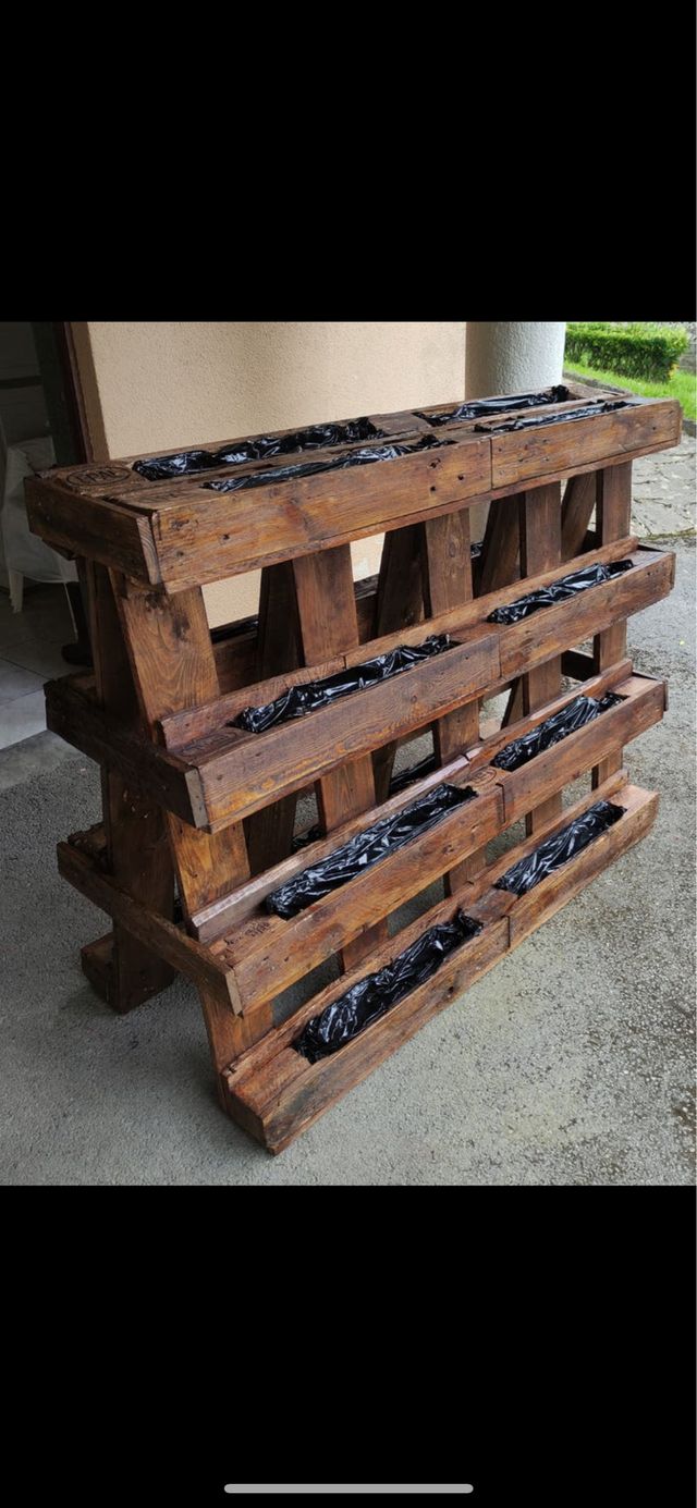 Jardinera de palets de madera