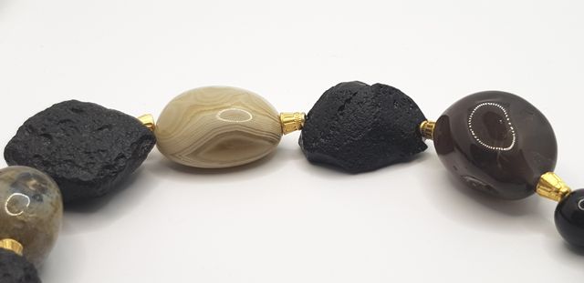 Collar Ágatas y Tektitas